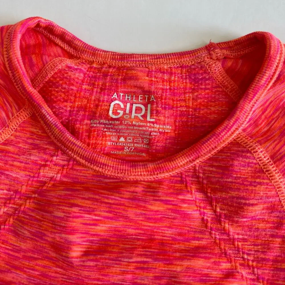 Athleta Girl Equal Play Fitted Top - Size Small (7) Pink